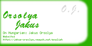 orsolya jakus business card